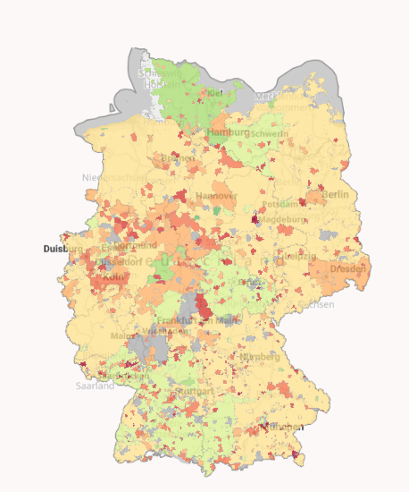 Digitalisierungsgrad der Verteilnetzbetreiber gemäß Qualitätsregulierung der BNetzA. Quelle: BNetzA Digitalisierungsgrad der Verteilnetzbetreiber gemäß Qualitätsregulierung der BNetzA. Quelle: BNetzA