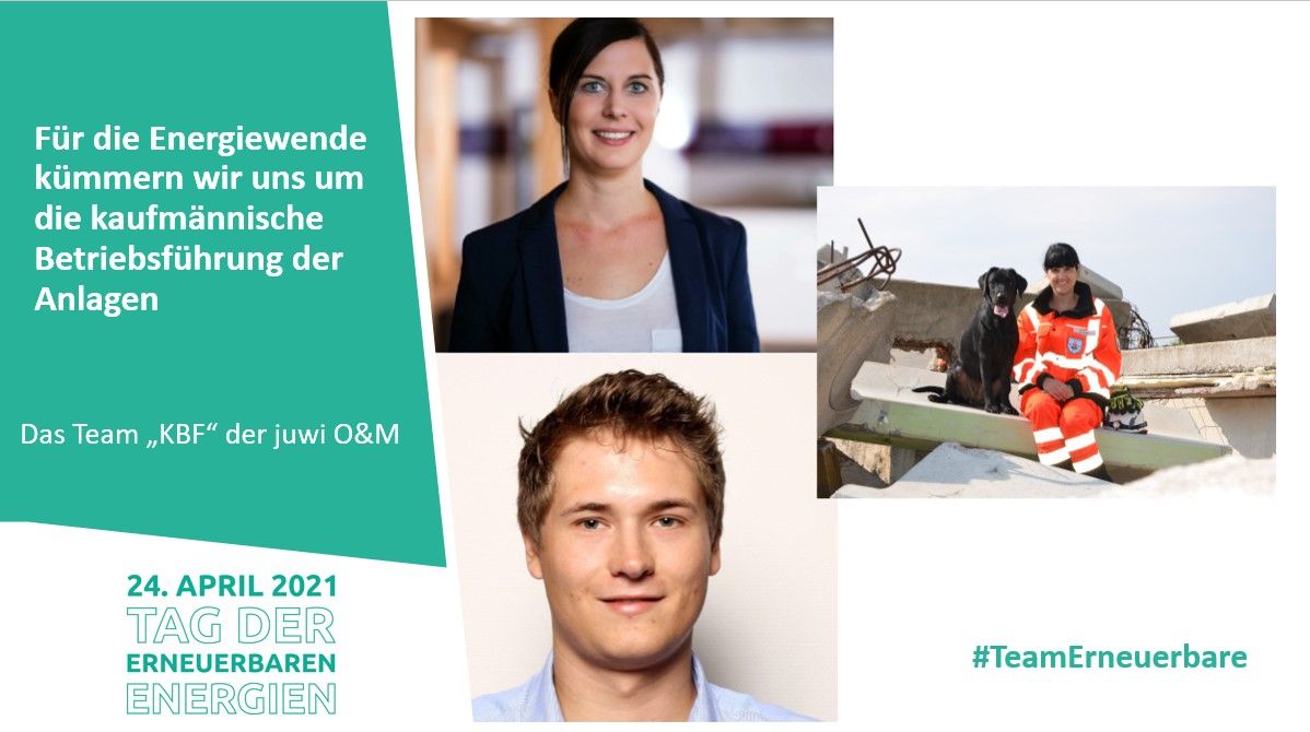 Collage von Mitarbeitenden des Team "KBF" der juwi O&M