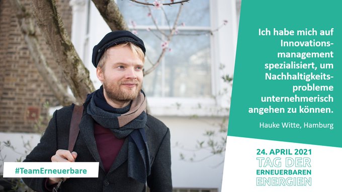 Bild von Hauke Witte mit Zitat zur Energiewende