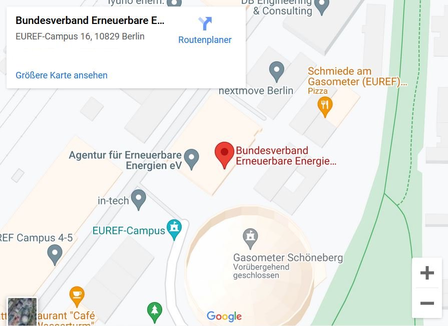 BEE-Standort bei Google Maps 