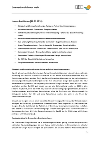 BEE-Positionen Koalitionsverhandlungen PDF