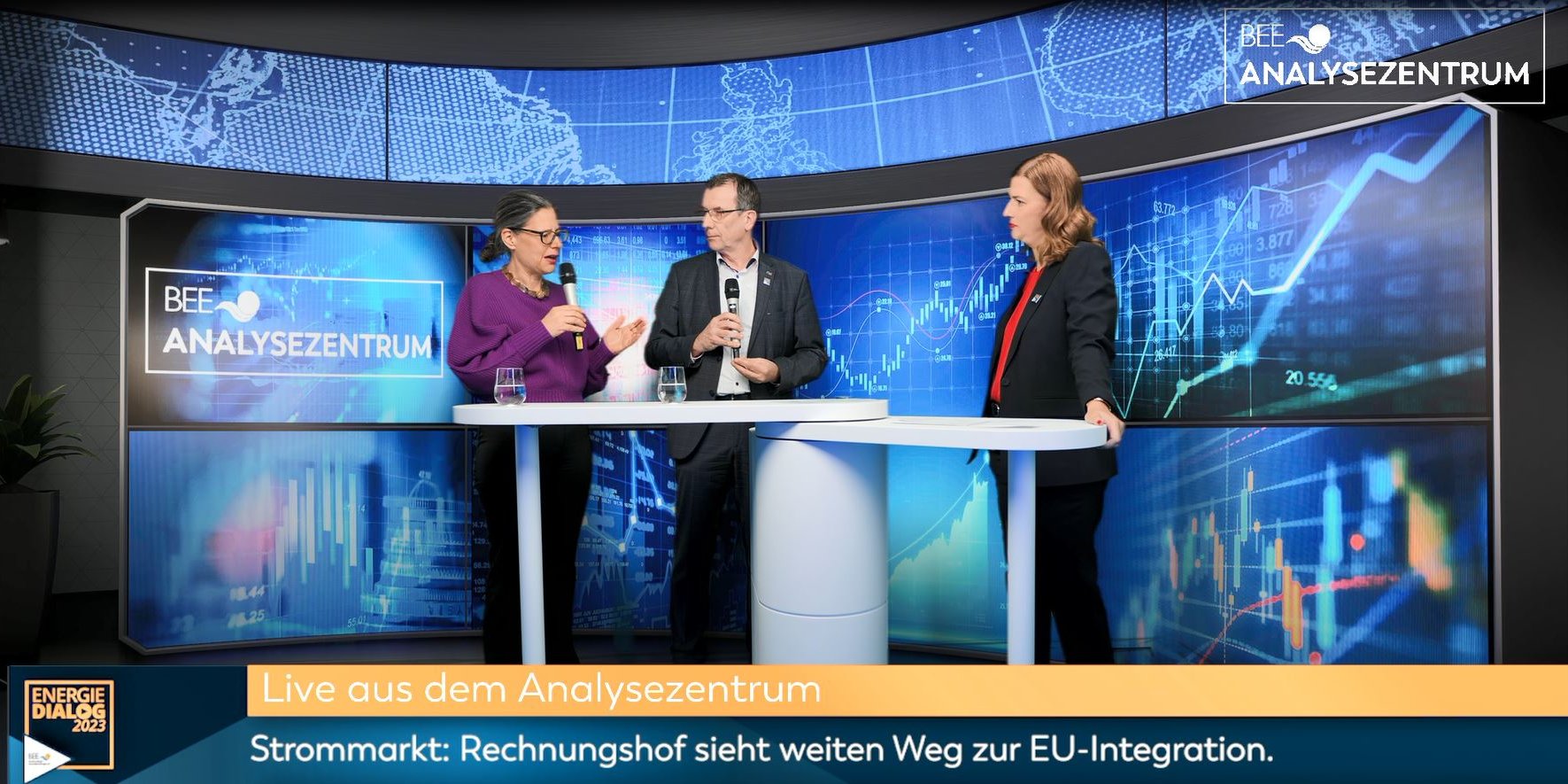 Diskussion live aus dem Analysezentrum des ENERGIEDIALOG 2023