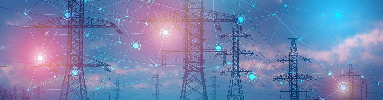 an abstract representation of solving problems using artificial intelligence to increase reliability and reduce losses and accidents during the transmission of electrical energy