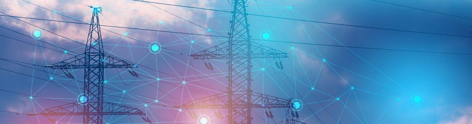 an abstract representation of solving problems using artificial intelligence to increase reliability and reduce losses and accidents during the transmission of electrical energy