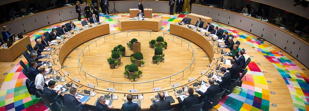 Sitzung des Europäischen Rats im Saal 2018