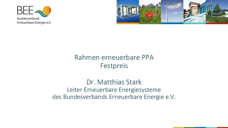 Präsentation zur Gestaltung von Green PPA am Beispiel des Terminmarktes (Novemner 2022)