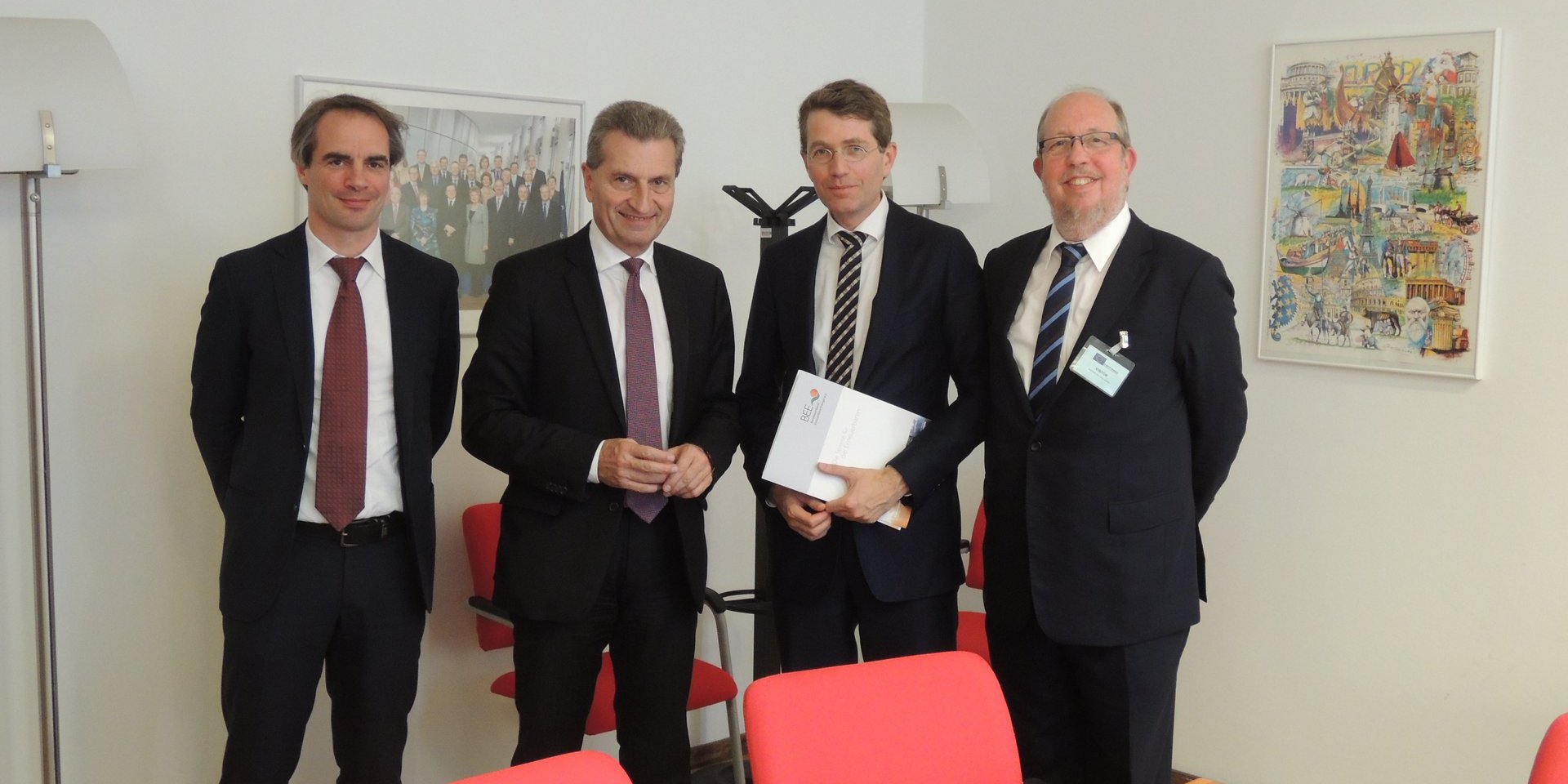 BEE-Delegation mit Günther Oettinger in Brüssel, 2014