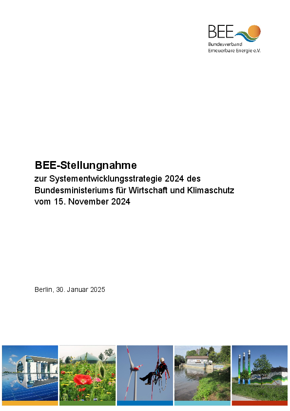 Stellungnahme zur Systementwicklungsstrategie 2024