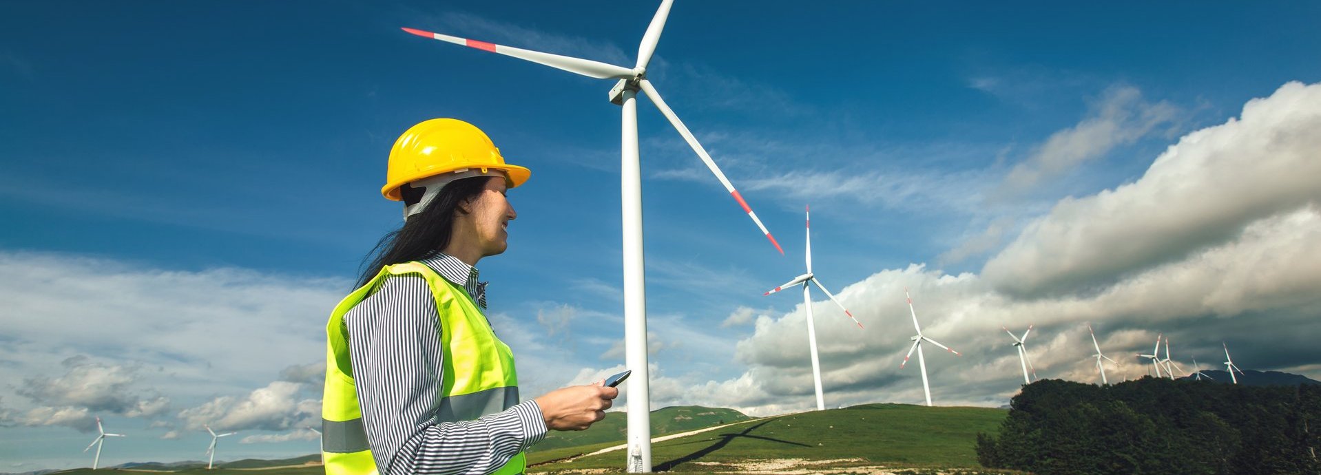 Windkraftanlageningenieurinspektion und Fortschrittskontrolle Windkraftanlage