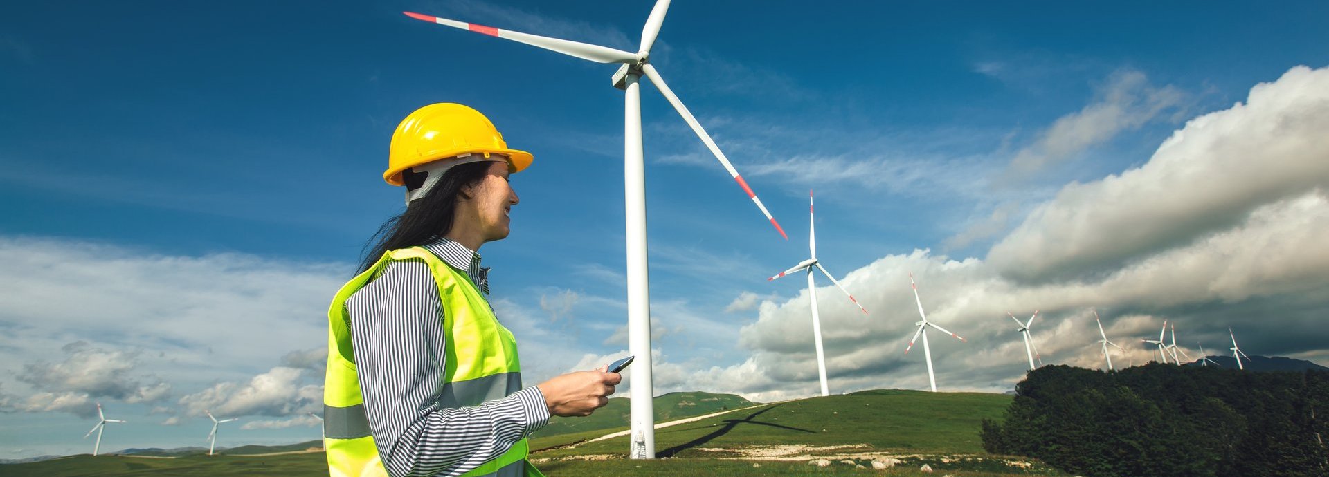 Windkraftanlageningenieurinspektion und Fortschrittskontrolle Windkraftanlage