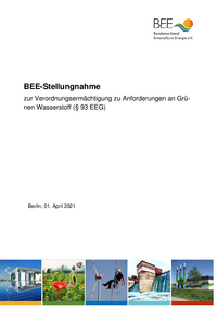 BEE-Stellungnahme EEG-Umlagebefreiung grüner Wasserstoff PDF