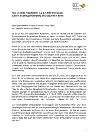 BEE-Neujahrsempfang Rede Fritz Brickwedde PDF