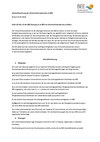Geschäftsordnung des Unternehmensbeirats im BEE vom 26.04.2022